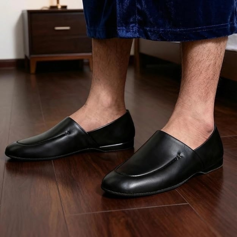 L.B. Evans Duke Opera Mens Black Leather Casual Slippers Slip On Shoes Size 8M 8 - Picture 15 of 15